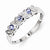 Sterling Silver Tanzanite & Diamond Ring