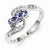 Sterling Silver Tanzanite & Diamond Ring