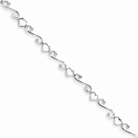 Sterling Silver Diamond Bracelet