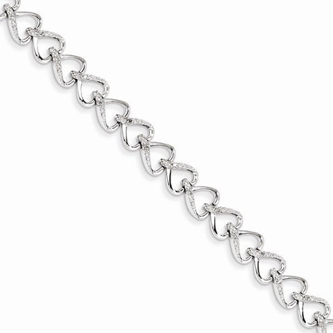 Sterling Silver Diamond Bracelet