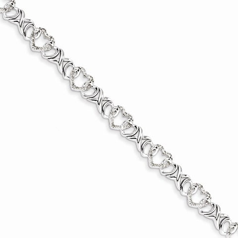 Sterling Silver Diamond Bracelet