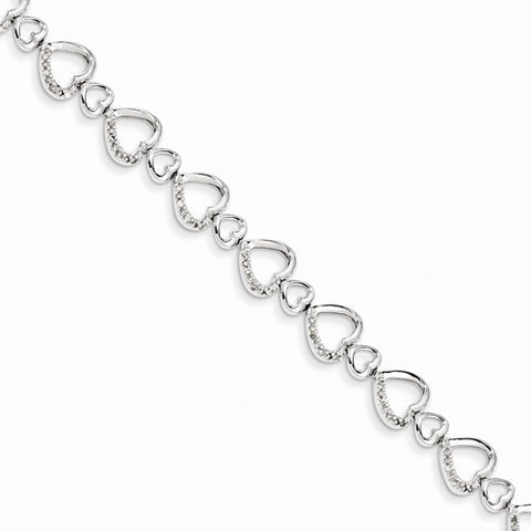 Sterling Silver Diamond Bracelet