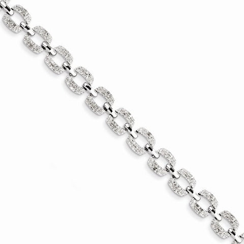 Sterling Silver Diamond Bracelet