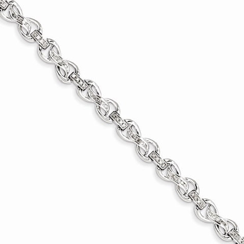 Sterling Silver Diamond Bracelet