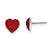 Sterling Silver Red Preciosa Crystal Heart Earrings