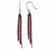 Sterling Silver Rhodium Red Plated Shepherd Hook Earrings