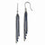 Sterling Silver Rhodium Blue Plated Shepherd Hook Earrings