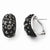 Sterling Silver Rhodium Black Clay Preciosa Crystal Omega Earrings