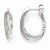 Sterling Silver Rhodium Plated Polished CZ Hinged Oval Double Hoop Dangle E, Jewelry Earrings