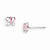 Sterling Silver Pink CZ Butterfly Kids Post Earrings