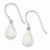 Sterling Silver Pear Shape Inlay Mother of Pearl Earrings