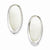 Sterling Silver Oval Mother of Pearl Inlay Non-pierced Earrings