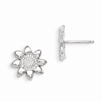 Sterling Silver Flower Mini Earrings