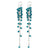 Sterling Silver Blue Crystal Dangle Earrings