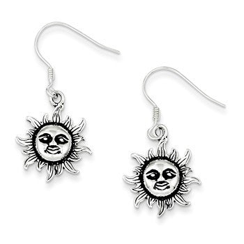 Sterling Silver Sun Earrings