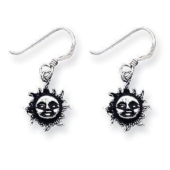 Sterling Silver Sun Earrings