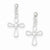 Sterling Silver CZ Cross Earrings