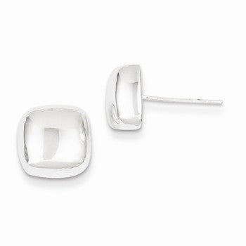 Sterling Silver Polished Square Earrings