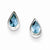 Sterling Silver Light Blue CZ Teardrop Earrings