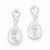 Sterling Silver Pear CZ Earrings