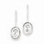 Sterling Silver Oval CZ Earrings