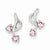 Sterling Silver Pink CZ Post Earrings