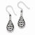 Sterling Silver Antiqued Fancy Dangle Earrings