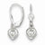 Sterling Silver 5mm Heart CZ Leverback Earrings