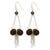 Sterling Silver Smokey Quartz/Cultured Golden Pearl Earrings