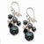 Sterling Silver Crystal/Hematite/FW Cult Peacock White Pearl Earrings