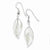 Sterling Silver Mother of Pearl Leaf Earrings