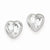 Sterling Silver CZ Heart Post Earrings