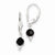 Sterling Silver Black Swarovski Elements Leverback Earrings