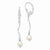 Sterling Silver Cultured Pearl Leverback Earrings