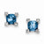 Sterling Silver Blue Clear CZ Earrings