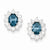 Sterling Silver Light Blue & Clear CZ Earrings