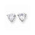 Sterling Silver 6mm Heart CZ Stud Earrings