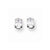 Sterling Silver 4x6mm Oval CZ Stud Earrings