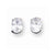 Sterling Silver 6x7mm Oval CZ Stud Earrings