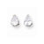 Sterling Silver 5x7mm Pear CZ Stud Earrings