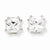 Sterling Silver Princess CZ Stud Earrings