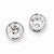 Sterling Silver 6mm CZ Round Bezel Stud Earrings