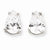 Sterling Silver Pear CZ Stud Earrings
