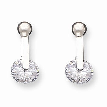 Sterling Silver CZ Post Earrings