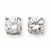 Sterling Silver Round CZ Stud Earrings