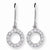 Sterling Silver CZ Dangle Earrings