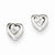 Sterling Silver 4mm CZ Heart Bezel Stud Earrings