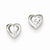 Sterling Silver 3MM Heart with CZ Earrings