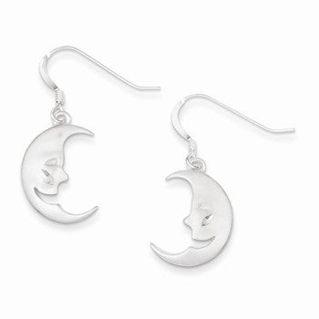 Sterling Crescent Moon Earrings