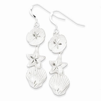 Sterling Silver Sea Life Earrings